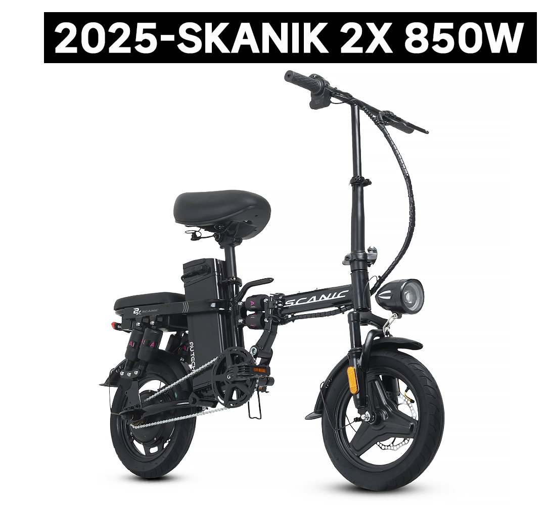 11 - 2025 스카닉2X 초소형 접이식 풀서스펜션 48V/최대850W 10AH 배터리 전기자전거 제품 사진