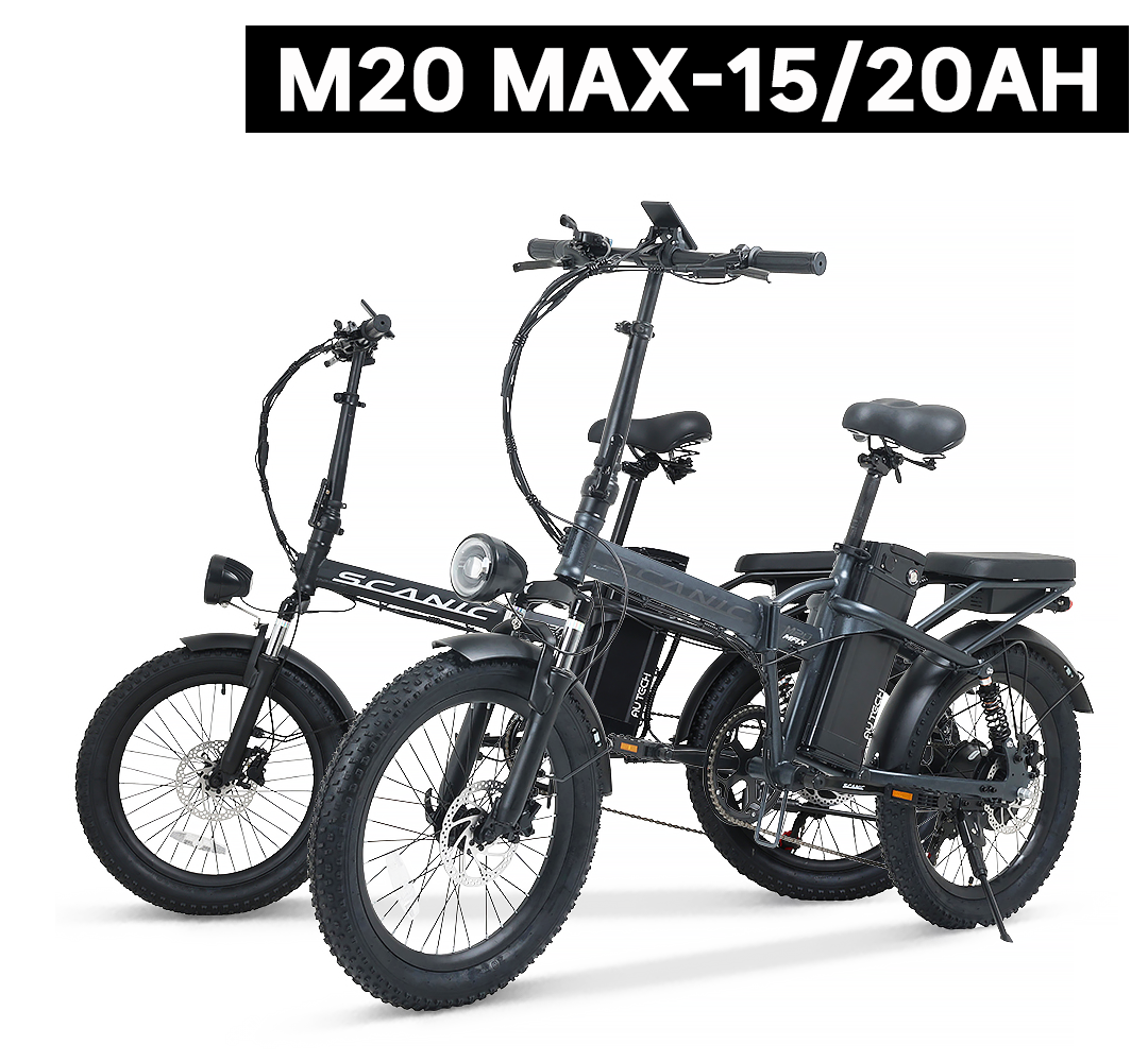 12 - AU테크 스카닉 M20 MAX 최대850W/48V 접이식 전기자전거 삼성LG셀 15/20AH배터리 제품 사진
